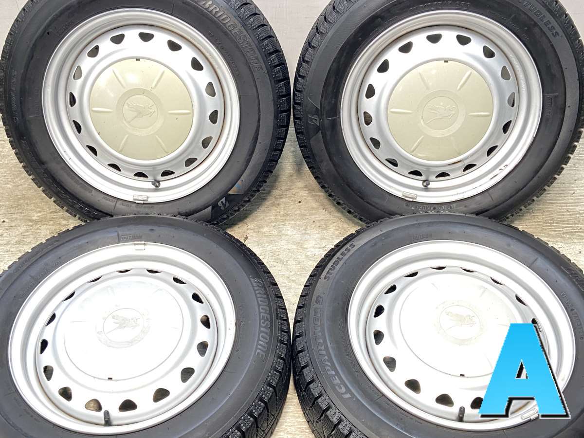 185/65R15 ブリヂストン アイスパートナー2 　 キャロウィン YE 15x6.0 100/114.3-4穴 中古タイヤ スタッドレスタイヤ ホイールセット 4本セット