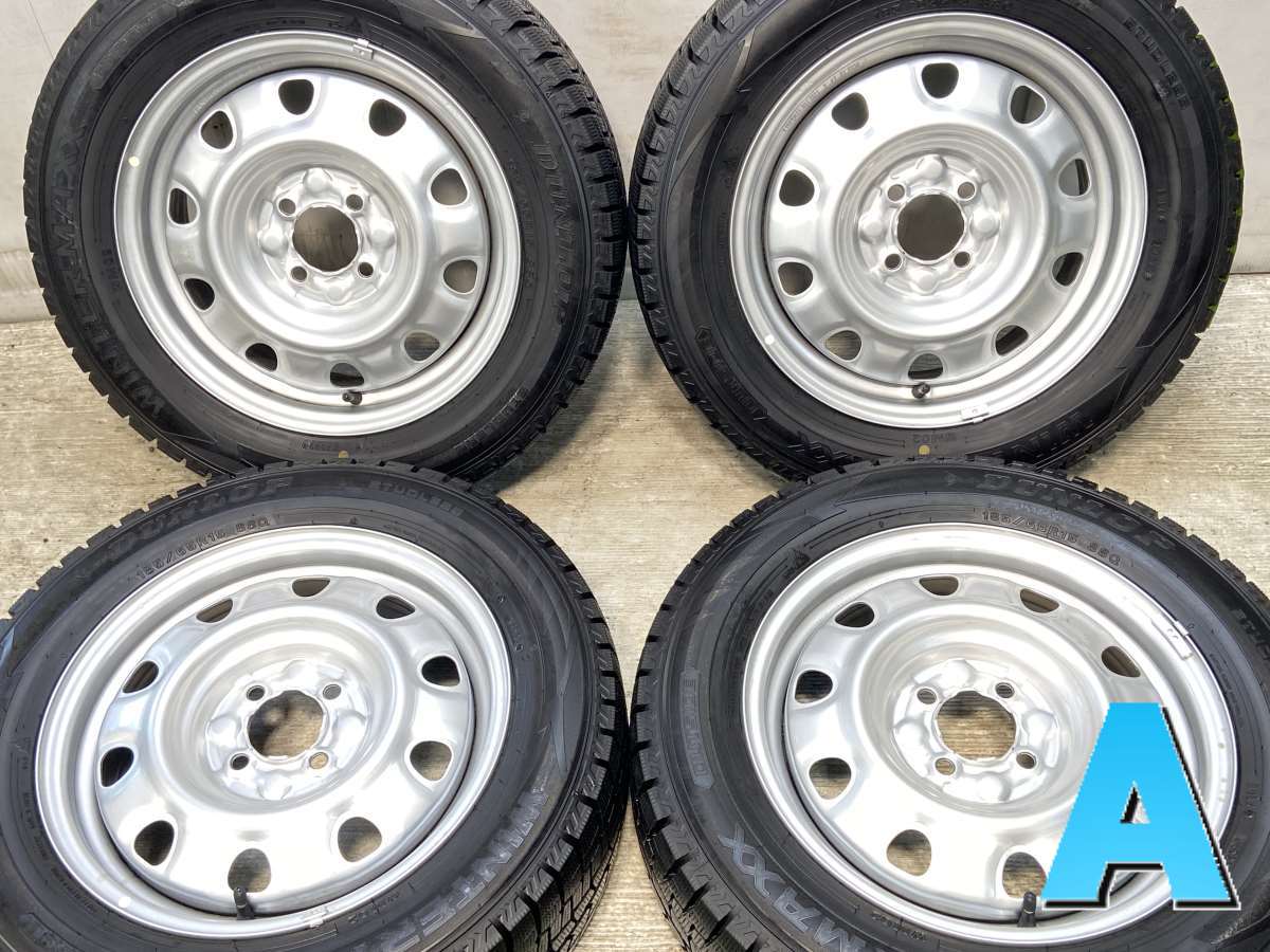 185/65R15 ダンロップ ウィンターマックス WM02 　 TOPY M60 15x5.5 100-4穴 中古タイヤ スタッドレスタイヤ ホイールセット 4本セット