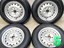 165R13 6PR ブリヂストン V600 日産純正 13x5.0 100-4穴 中古タイヤ サマータイヤ ホイールセット 4本セット