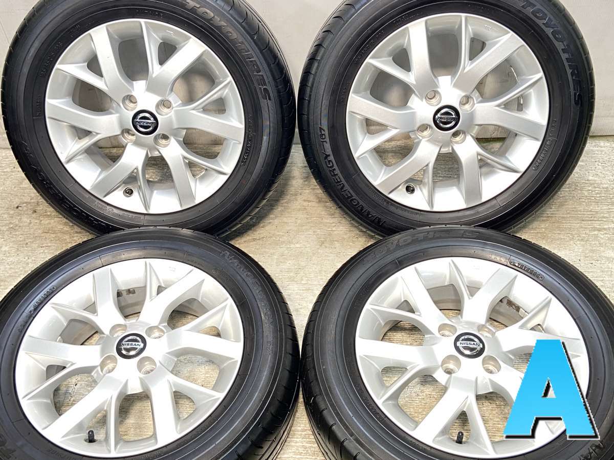 185/65R15 トーヨータイヤ ナノエナジー J67 日産純正 15x5.5 40 100-4穴 中古タイヤ サマータイヤ ホイールセット 4本セット