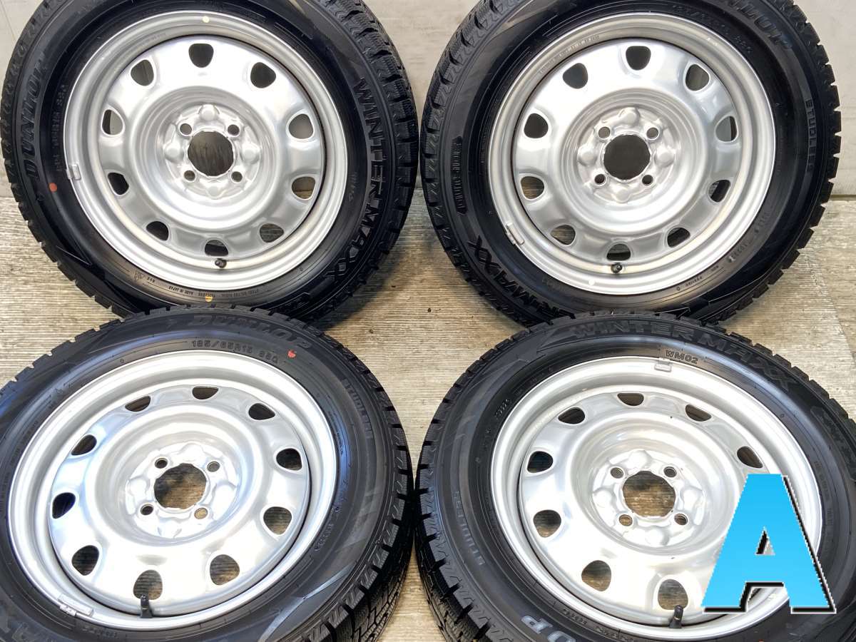 185/65R15 ダンロップ ウィンターマックス WM02 　 TOPY M60 15x5.5 100-4穴 中古タイヤ スタッドレスタイヤ ホイールセット 4本セット
