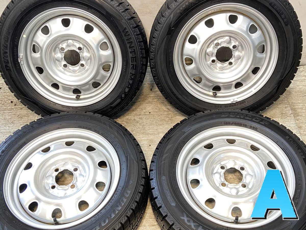 185/65R15 ダンロップ ウィンターマックス WM02 　 TOPY M60 15x5.5 100-4穴 中古タイヤ スタッドレスタイヤ ホイールセット 4本セット