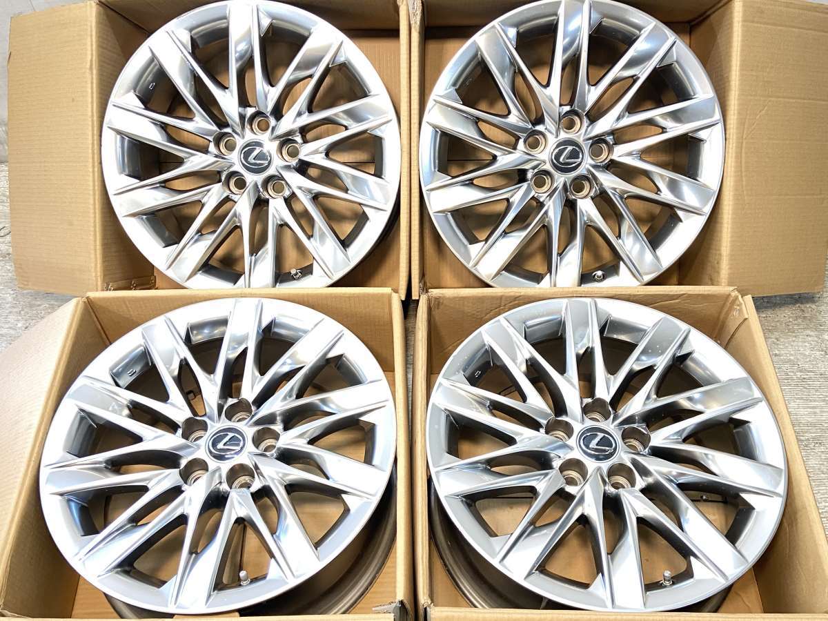19x8.0 25 120-5穴　 レクサス純正 中古ホイール 4本セット