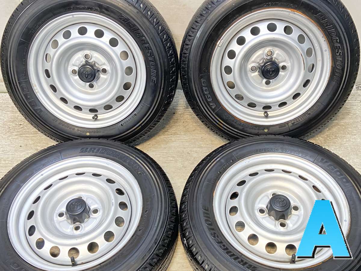 樂天商城 - 155/80R14 88/86LT ブリヂストン V600 トヨタ純正 AL 14x5.0 39 100-4穴 中古タイヤ サマータイヤ ホイールセット 4本セット
