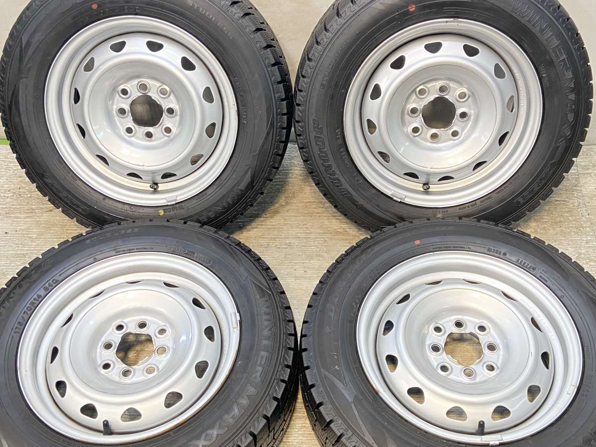 175/70R14 ダンロップ ウィンターマックス WM02 　 VK 14x5.5 100/114.3-4穴 中古タイヤ スタッドレスタイヤ ホイールセット 4本セット