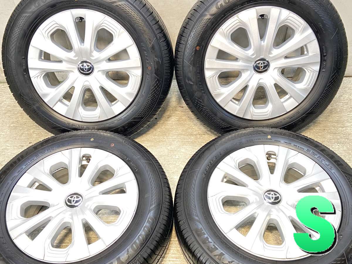 195/65R15 グッドイヤー エフェシェントグリップ ECO EG02 トヨタ純正 15x6.5 40 100-5穴 中古タイヤ サマータイヤ ホイールセット 4本セット
