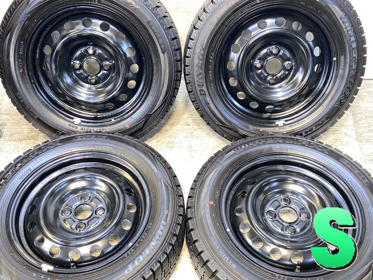 185/65R15 ダンロップ ウィンターマックス WM02 トヨタ純正 L22 15x6.0 45 100-4穴 中古タイヤ スタッドレスタイヤ ホイールセット 4本セット