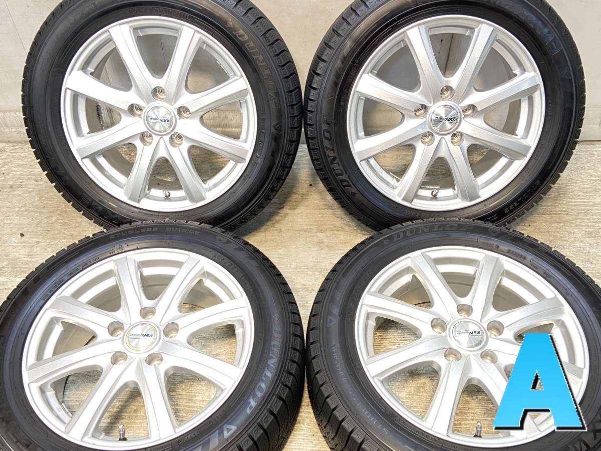 205/55R16 ダンロップ ウィンターマックス 03 　 MACBES MB8 16x6.5 40 114.3-5穴 中古タイヤ スタッドレスタイヤ ホイールセット 4本セット