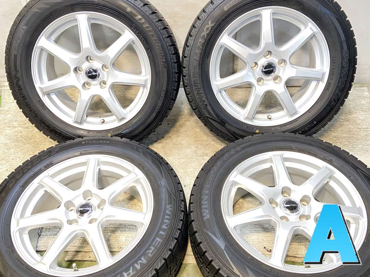 225/60R17 ダンロップ ウィンターマックス WM02 　 PRD 17x7.0 39 114.3-5穴 中古タイヤ スタッドレスタイヤ ホイールセット 4本セット