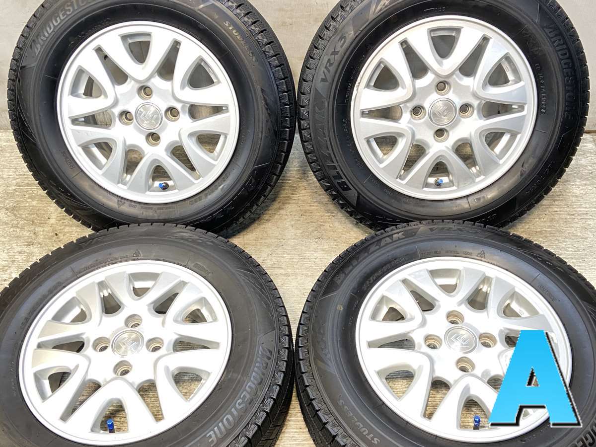 185/70R14 ブリヂストン ブリザック VRX3 　 CEREBRO 14x5.5 45 100-4穴 中古タイヤ スタッドレスタイヤ ホイールセット 4本セット