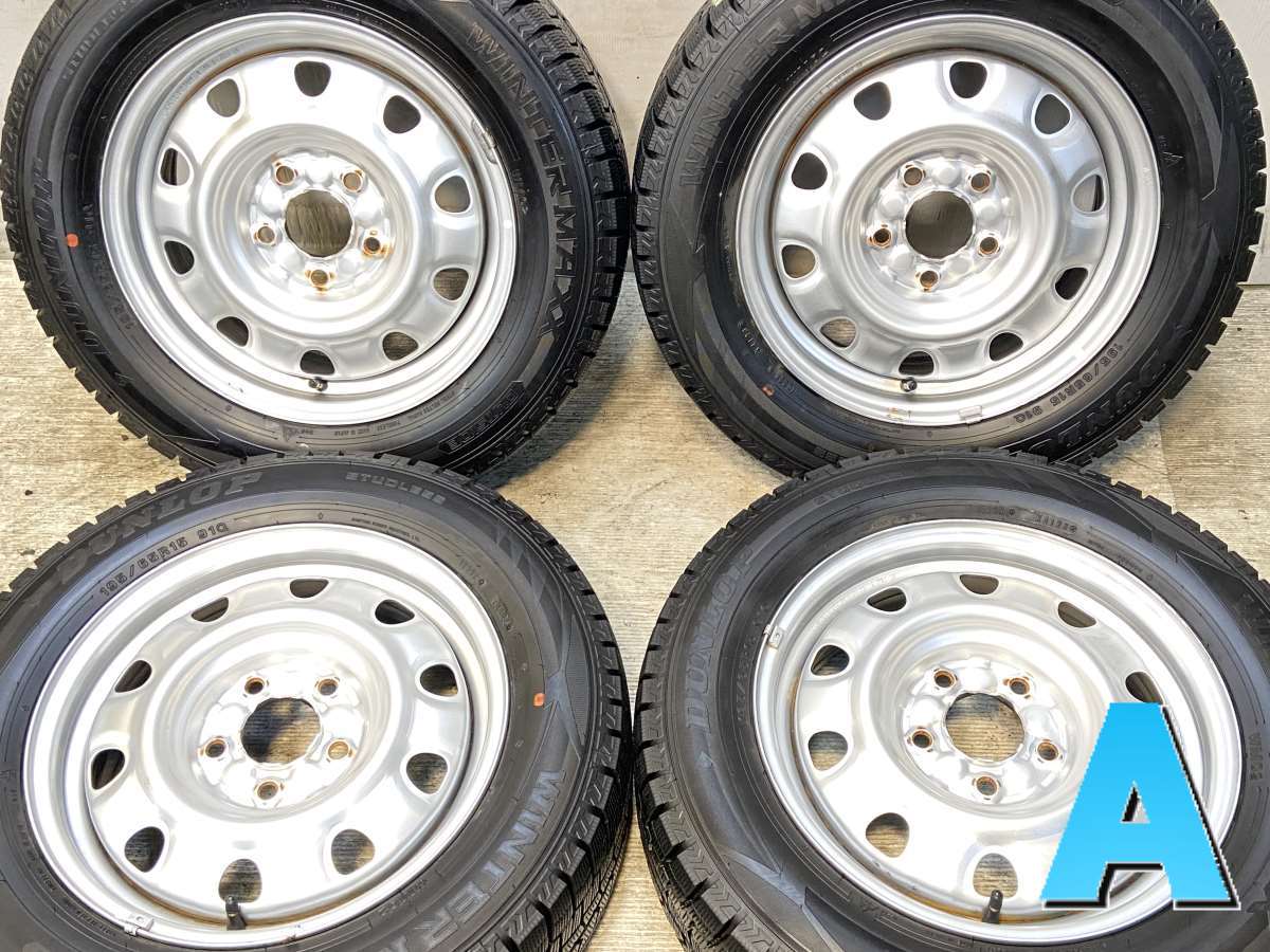 195/65R15 ダンロップ ウィンターマックス WM02 　 TOPY M62 15x6.0 114.3-5穴 中古タイヤ スタッドレスタイヤ ホイールセット 4本セット
