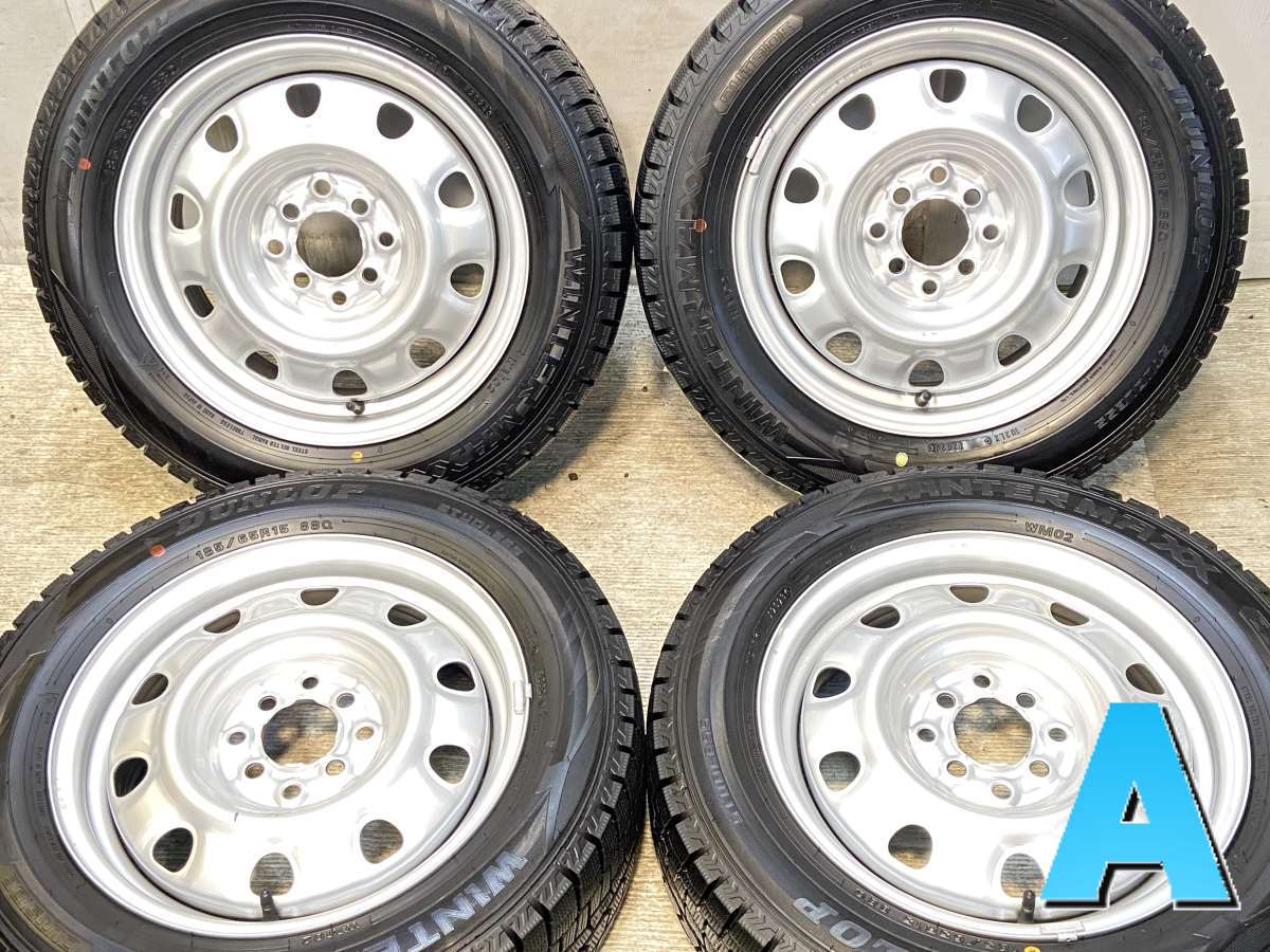 185/65R15 ダンロップ ウィンターマックス WM02 　 TOPY V13 15x5.5 100/114.3-4穴 中古タイヤ スタッドレスタイヤ ホイールセット 4本セット