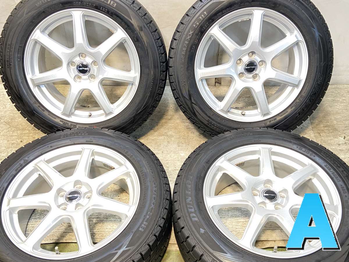 225/60R17 ダンロップ ウィンターマックス SJ8 SJ8+ 　 PRD 17x7.0 53 100-5穴 中古タイヤ スタッドレスタイヤ ホイールセット 4本セット