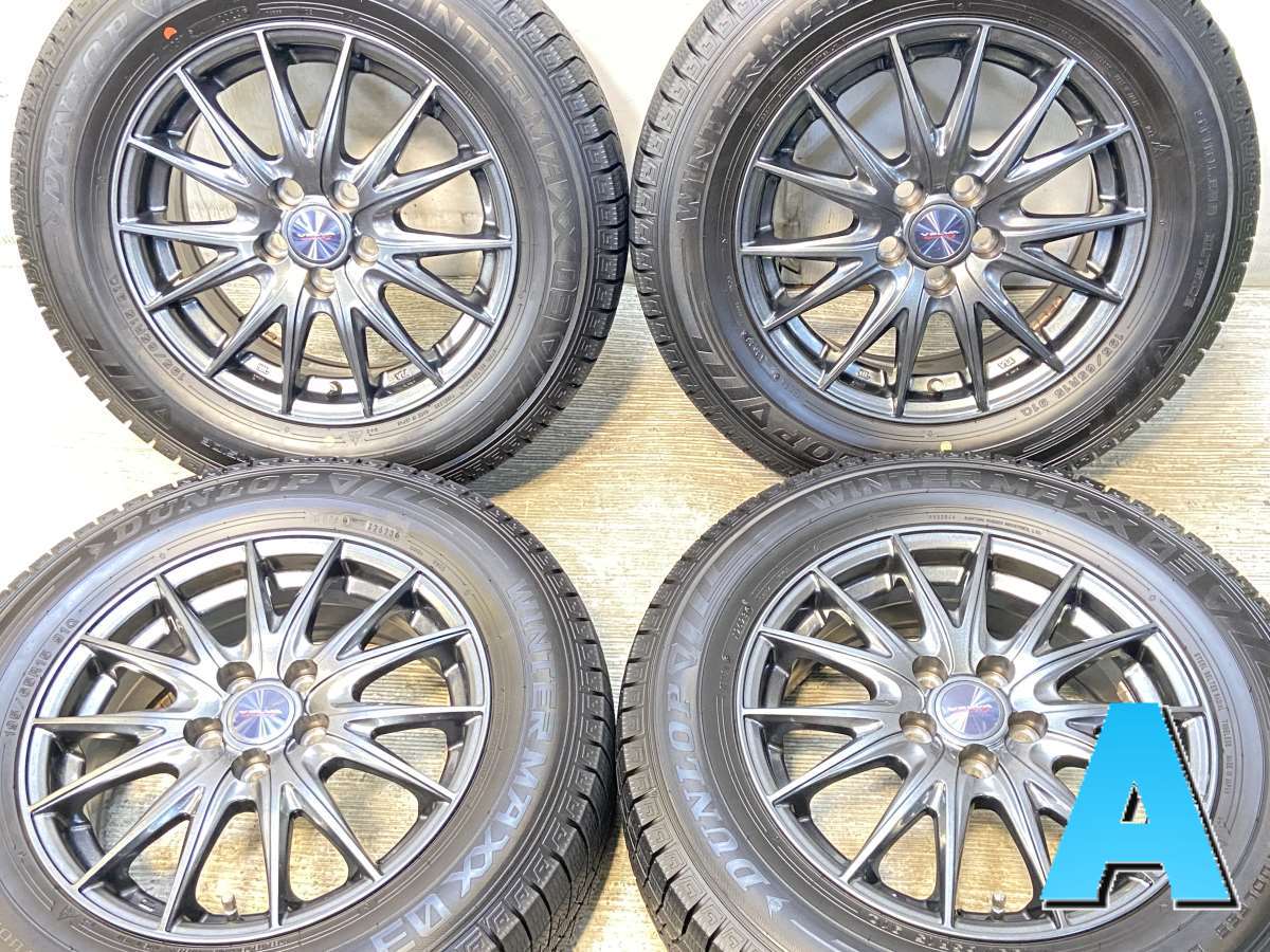 195/65R15 ダンロップ ウィンターマックス03 　 VELVA SPORTS Z 15x6.0 45 100-5穴 中古タイヤ スタッドレスタイヤ ホイールセット 4本セット