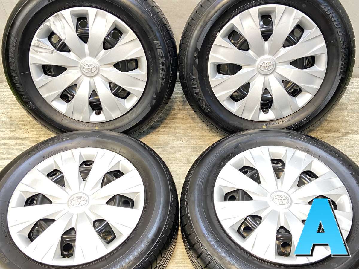 195/65R15 ブリヂストン ネクストリー トヨタ純正 WQ 15x6.0 114.3-5穴 中古タイヤ サマータイヤ ホイールセット 4本セット