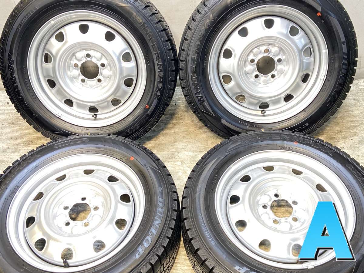 195/65R15 ダンロップ ウィンターマックス WM02 　 TOPY M61 15x6.0 100-5穴 中古タイヤ スタッドレスタイヤ ホイールセット 4本セット