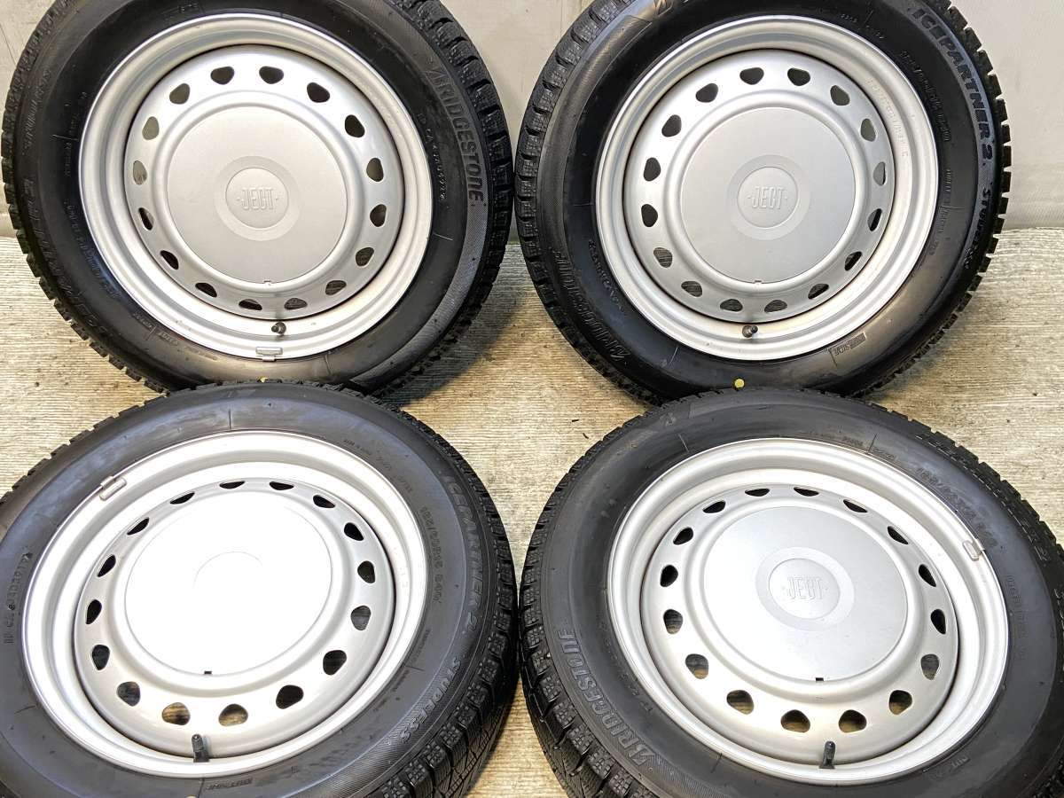 185/60R15 ブリヂストン アイスパートナー2 　 JECT R6 15x5.5 100/114.3-4穴 中古タイヤ スタッドレスタイヤ ホイールセット 4本セット