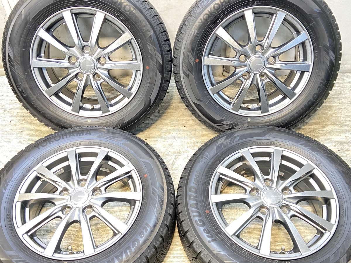 195/65R15 ヨコハマ アイスガード iG60 　 GRASS 15x6.0 53 114.3-5穴 中古タイヤ スタッドレスタイヤ ホイールセット 4本セット