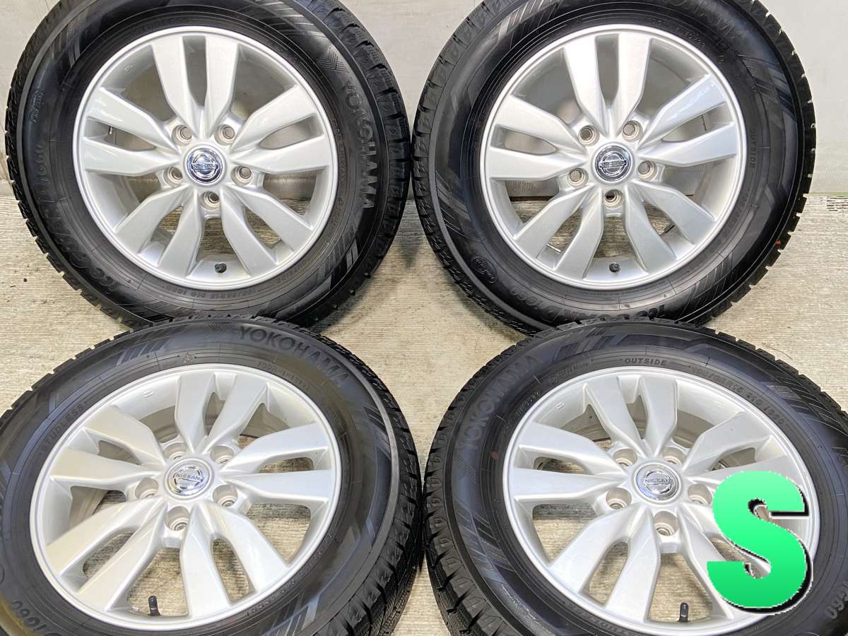 195/65R15 ヨコハマ アイスガード iG60 日産純正 15x5.5 45 114.3-5穴 中古タイヤ スタッドレスタイヤ ホイールセット 4本セット