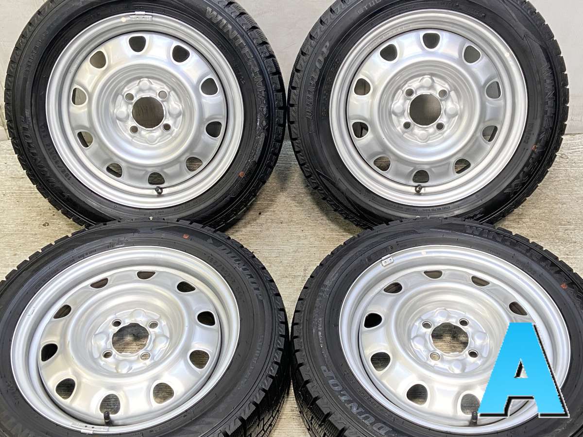 185/60R15 ダンロップ ウィンターマックス WM02 　 TOPY M60 15x5.5 100-4穴 中古タイヤ スタッドレスタイヤ ホイールセット 4本セット