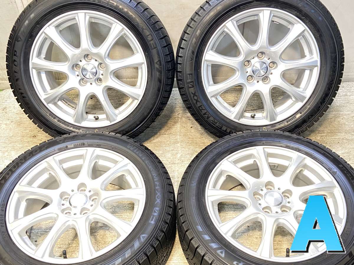 205/55R16 ダンロップ ウィンターマックス 03 　 DUFACT 16x6.5 48 100-5穴 中古タイヤ スタッドレスタイヤ ホイールセット 4本セット