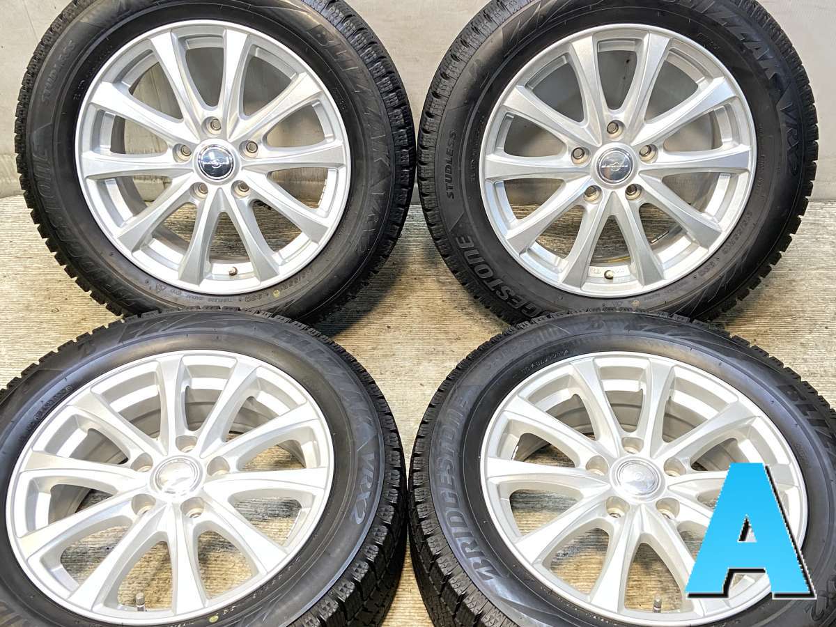 215/55R16 ブリヂストン ブリザック VRX2 　 エナジーライン 16x6.5 40 114.3-5穴 中古タイヤ スタッドレスタイヤ ホイールセット 4本セット