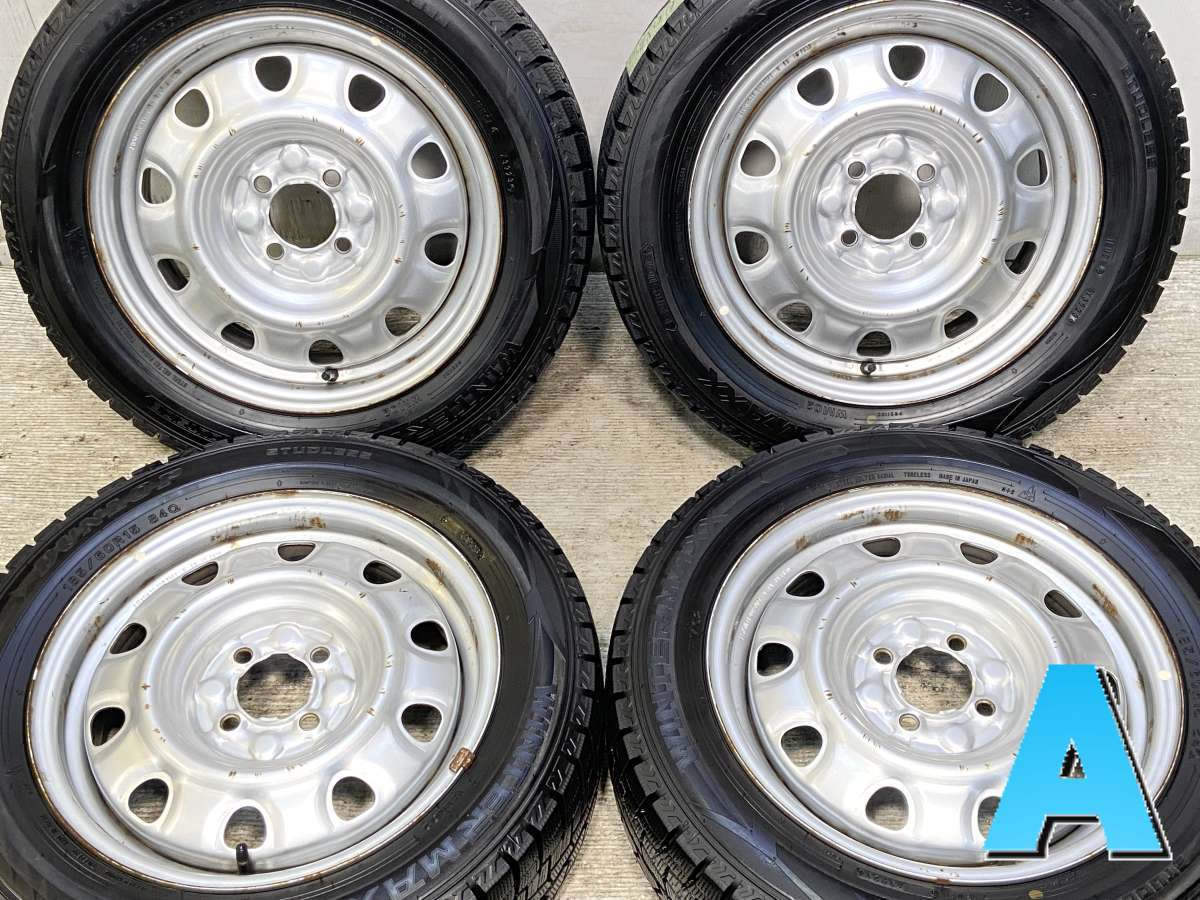 Rakuten - 185/60R15 ダンロップ ウィンターマックス WM02 　 TOPY M60 15x5.5 100-4穴 中古タイヤ スタッドレスタイヤ ホイールセット 4本セット