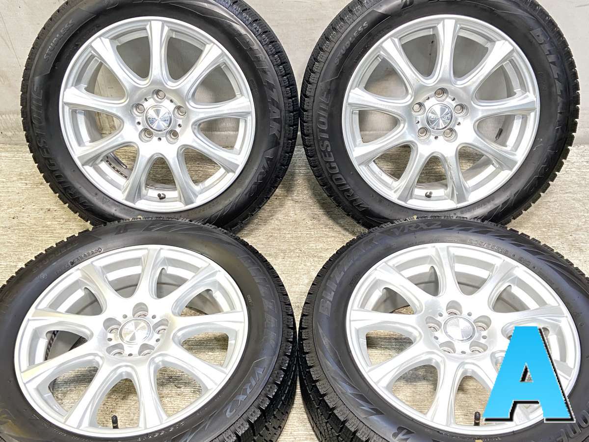 205/55R16 ブリヂストン ブリザック VRX2 　 VIOLENTO 16x6.5 48 100-5穴 中古タイヤ スタッドレスタイヤ ホイールセット 4本セット