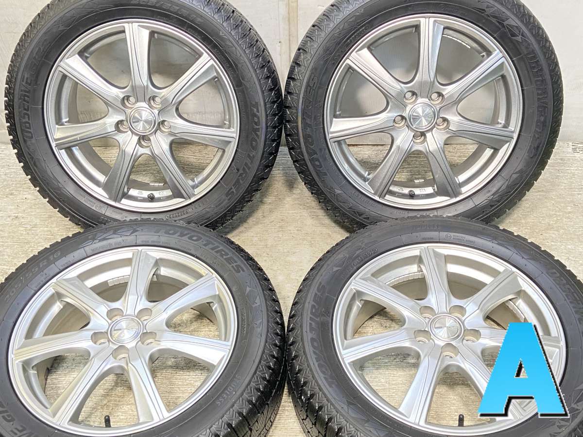 205/55R16 トーヨータイヤ オブザーブ GIZ2 　 PRD 16x6.0 45 100-5穴 中古タイヤ スタッドレスタイヤ ホイールセット 4本セット