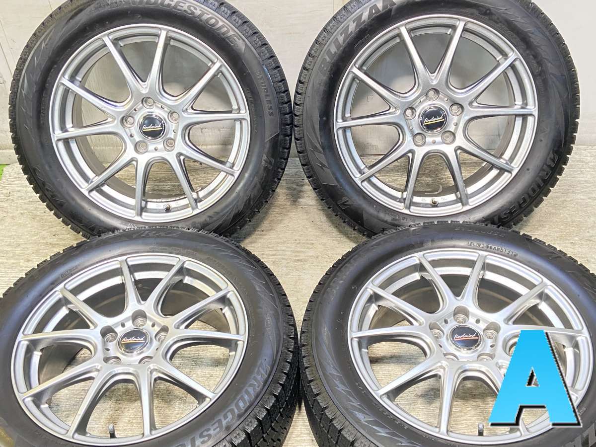 215/55R17 ブリヂストン ブリザック VRX2 　 ファイナル マインド 17x7.0 55 114.3-5穴 中古タイヤ スタッドレスタイヤ ホイールセット 4本セット