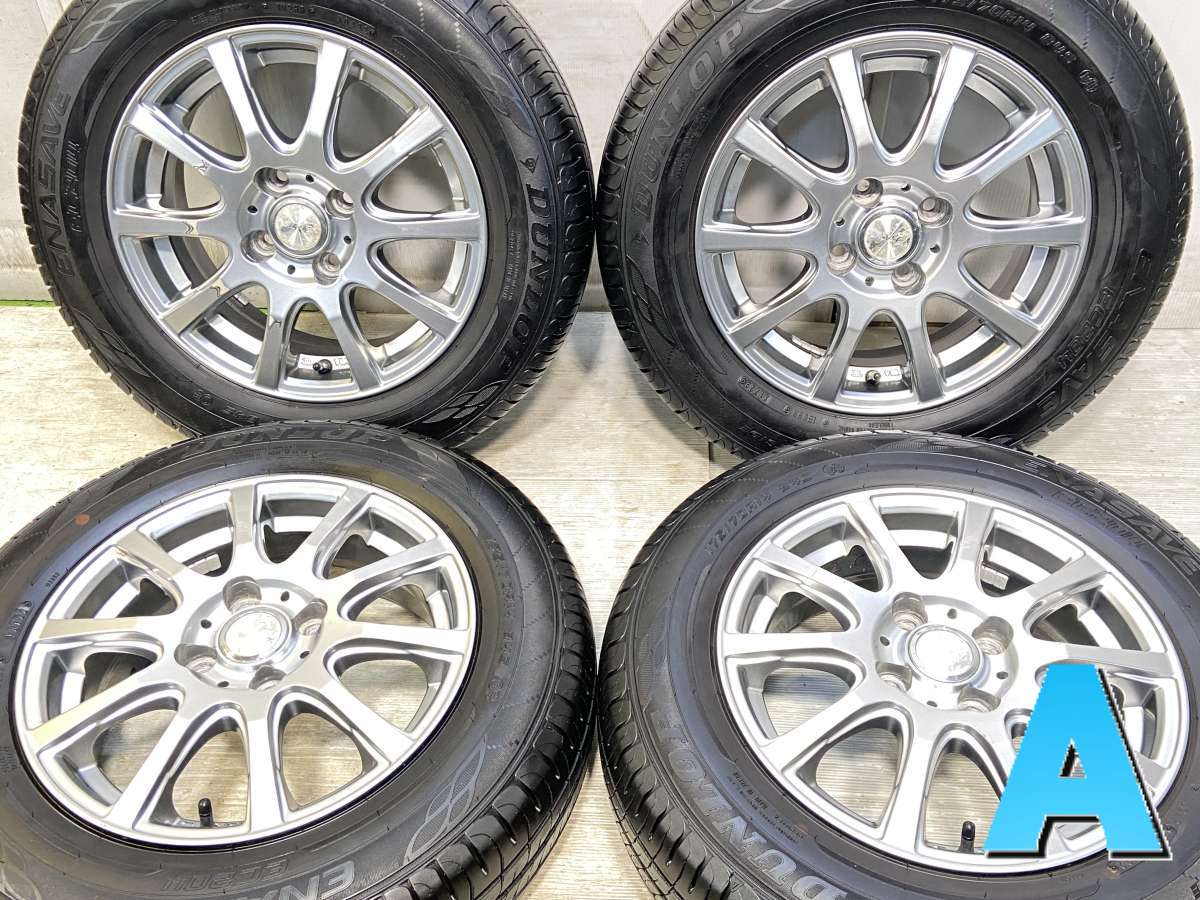 175/70R14 ダンロップ エナセーブ EC204 　 LAYCEA 14x5.5 40 100-4穴 中古タイヤ サマータイヤ ホイールセット 4本セット
