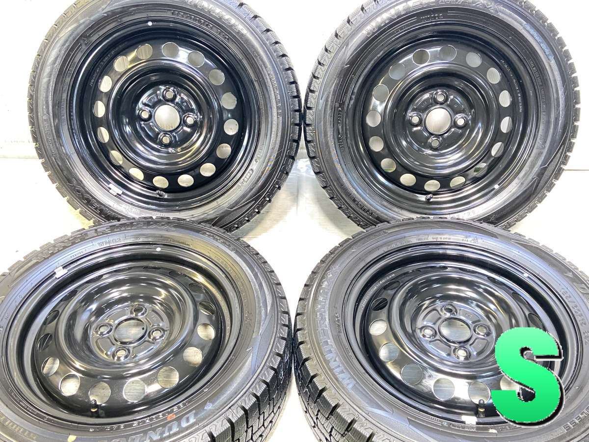 185/60R15 ダンロップ ウィンターマックス WM02 　 L13 15x5.5 45 100-4穴 中古タイヤ スタッドレスタイヤ ホイールセット 4本セット