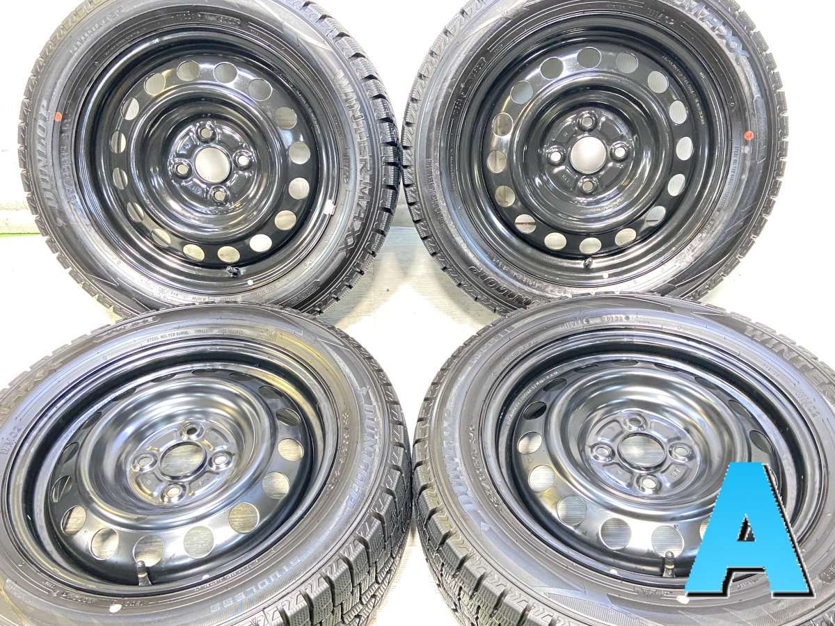 185/60R15 ダンロップ ウィンターマックス WM02 　 L13 15x5.5 100-4穴 中古タイヤ スタッドレスタイヤ ホイールセット 4本セット