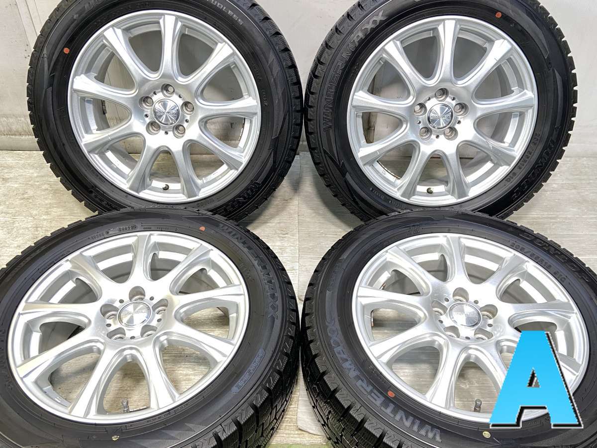 205/55R16 ダンロップ ウィンターマックス WM02 　 DUFACT 16x6.5 48 100-5穴 中古タイヤ スタッドレスタイヤ ホイールセット 4本セット