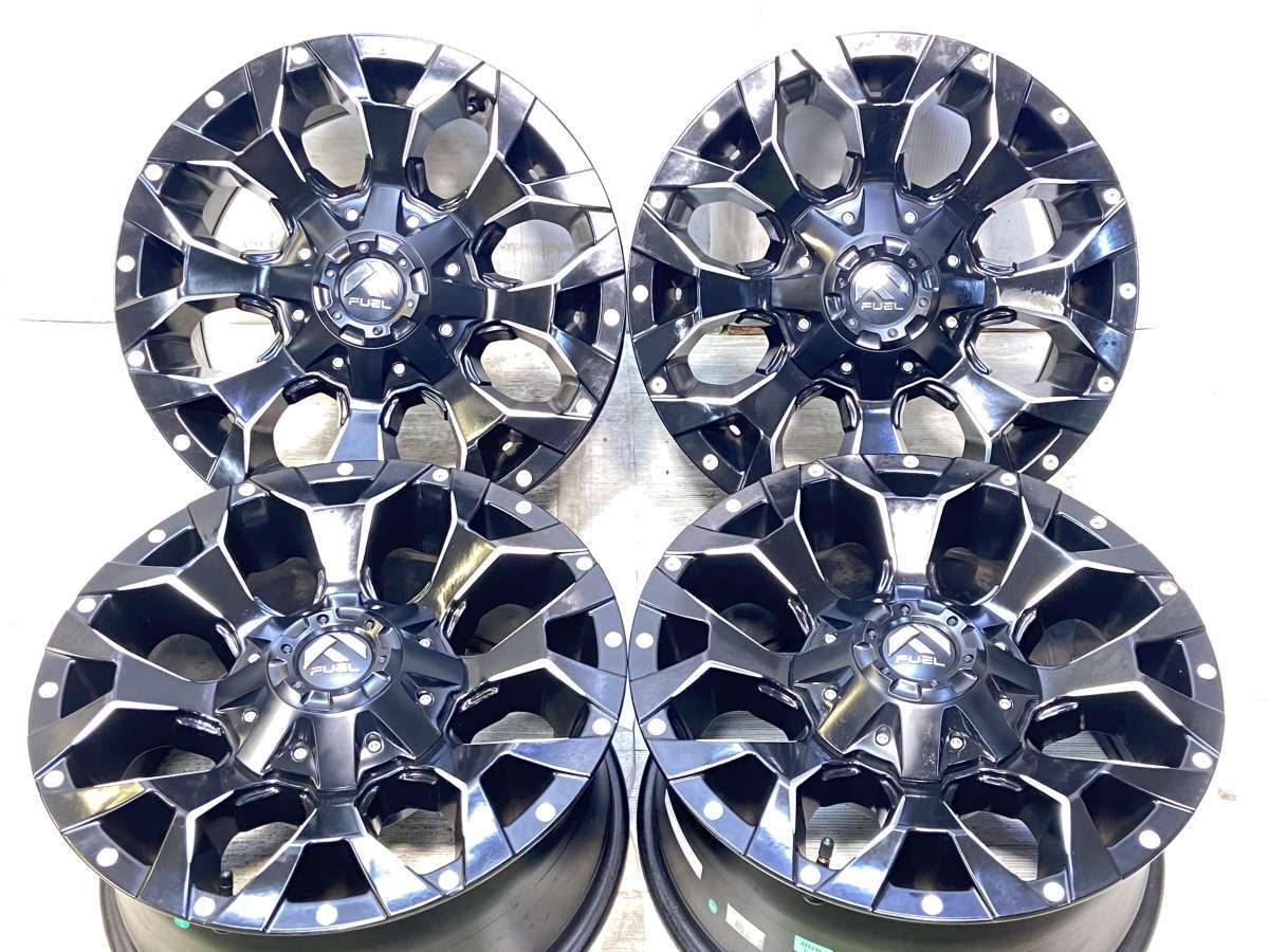 17x8.5 14 139.7-6穴 FUEL D546 アサルト 中古ホイール 4本セット