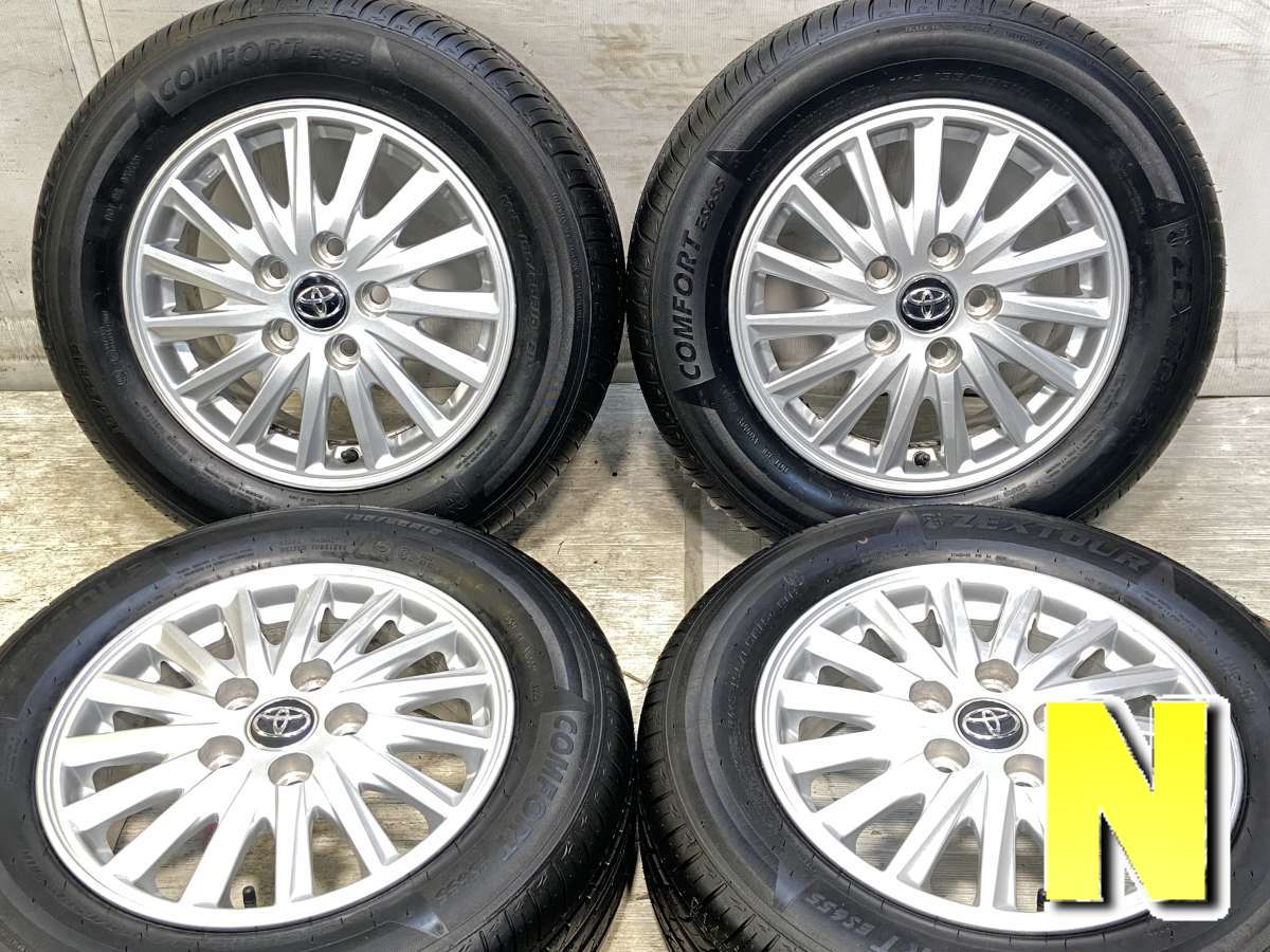 195/65R15 　 ZEXTOUR COMFORT ES655 トヨタ純正 15x6.0 50 114.3-5穴 中古タイヤ サマータイヤ ホイールセット 4本セット