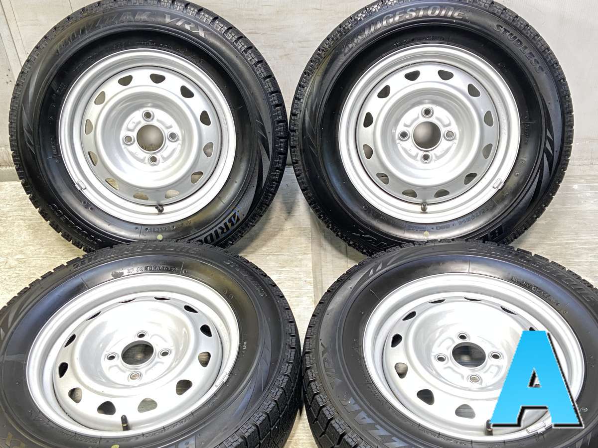 185/70R14 ブリヂストン ブリザック VRX 　 JECT J9 14x5.0 100-4穴 中古タイヤ スタッドレスタイヤ ホイールセット 4本セット