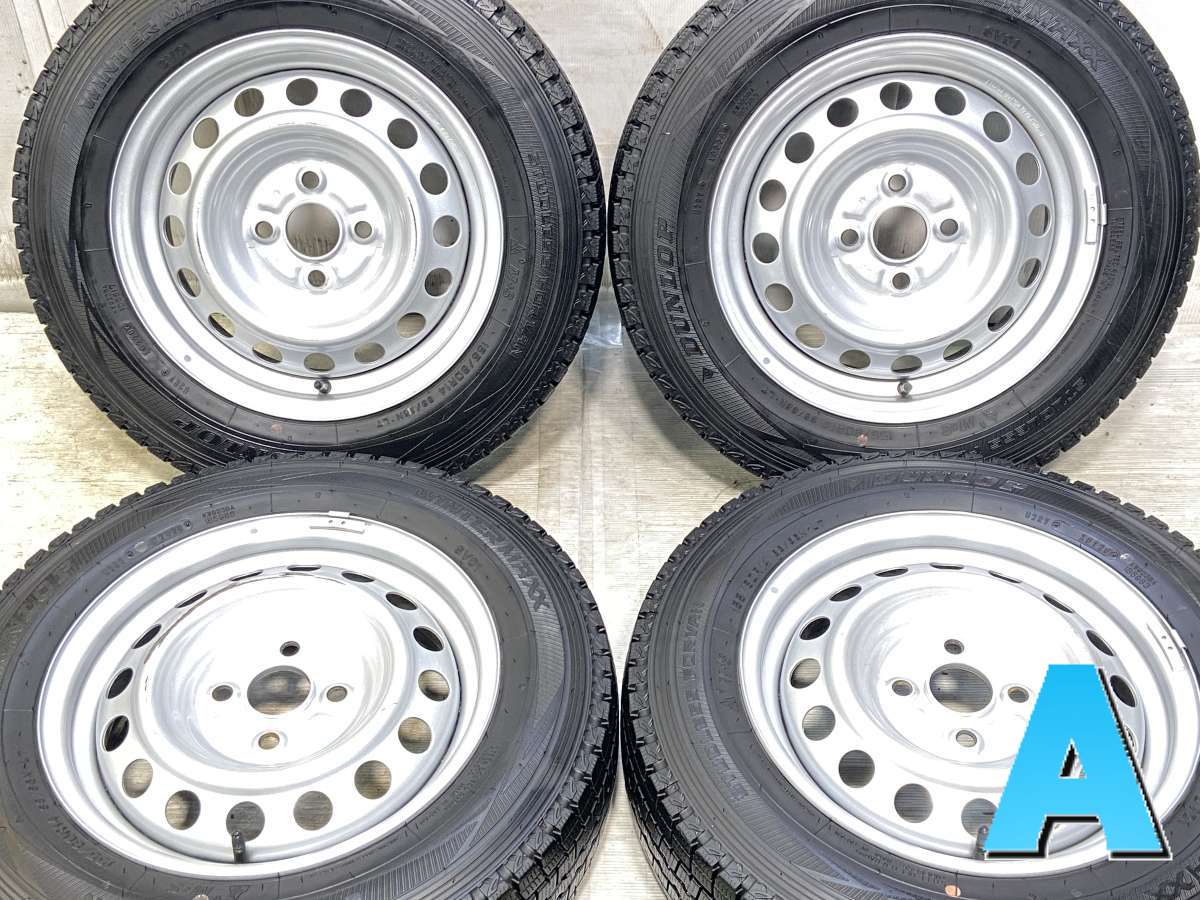 155/80R14 88/86N LT ダンロップ ウィンターマックス SV01 　 L10 14x5.0 39 100-4穴 中古タイヤ スタッドレスタイヤ ホイールセット 4本セット