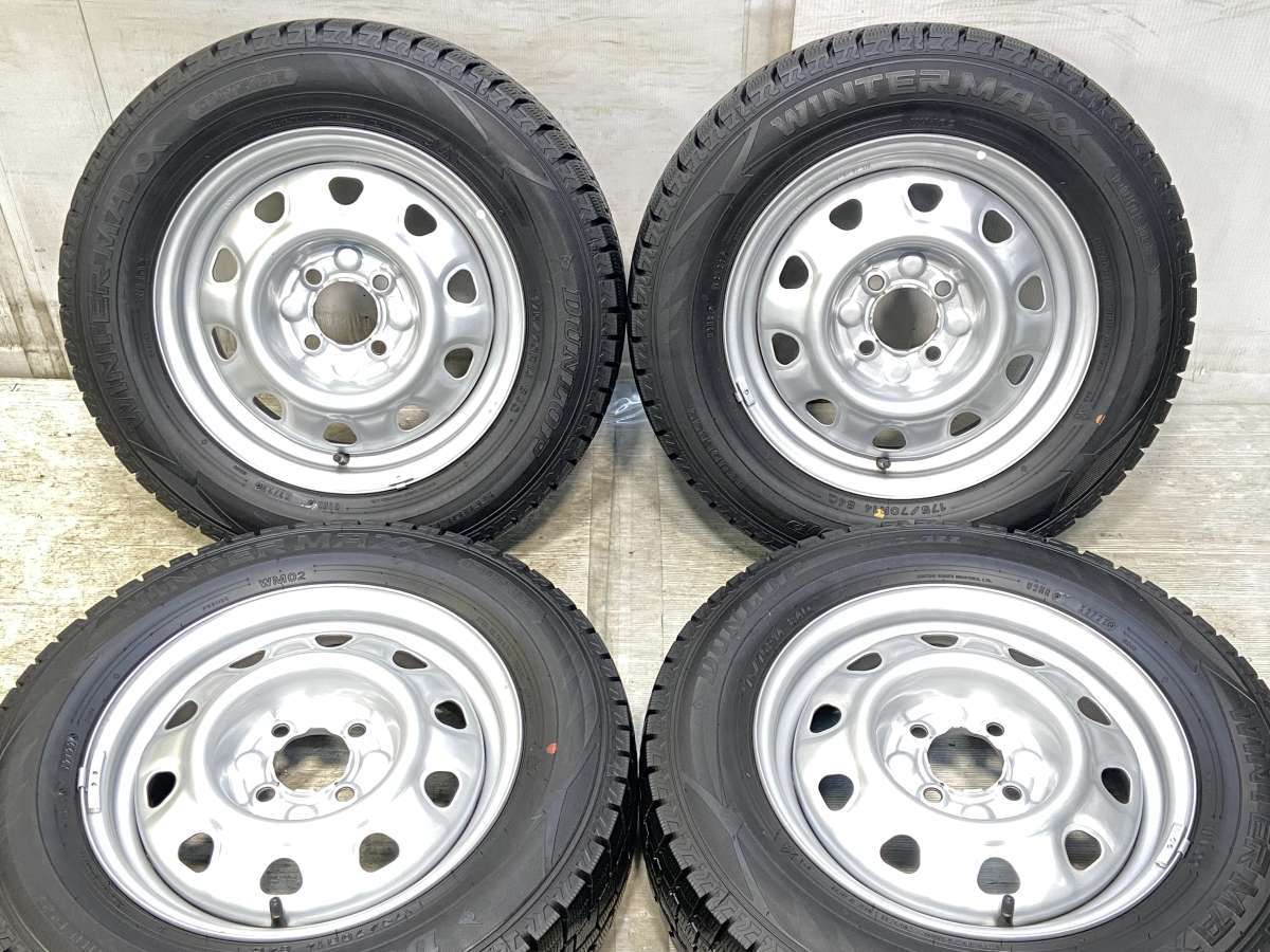 175/70R14 ダンロップ ウィンターマックス WM02 　 TOPY M47A 14x5.0 100-4穴 中古タイヤ スタッドレスタイヤ ホイールセット 4本セット