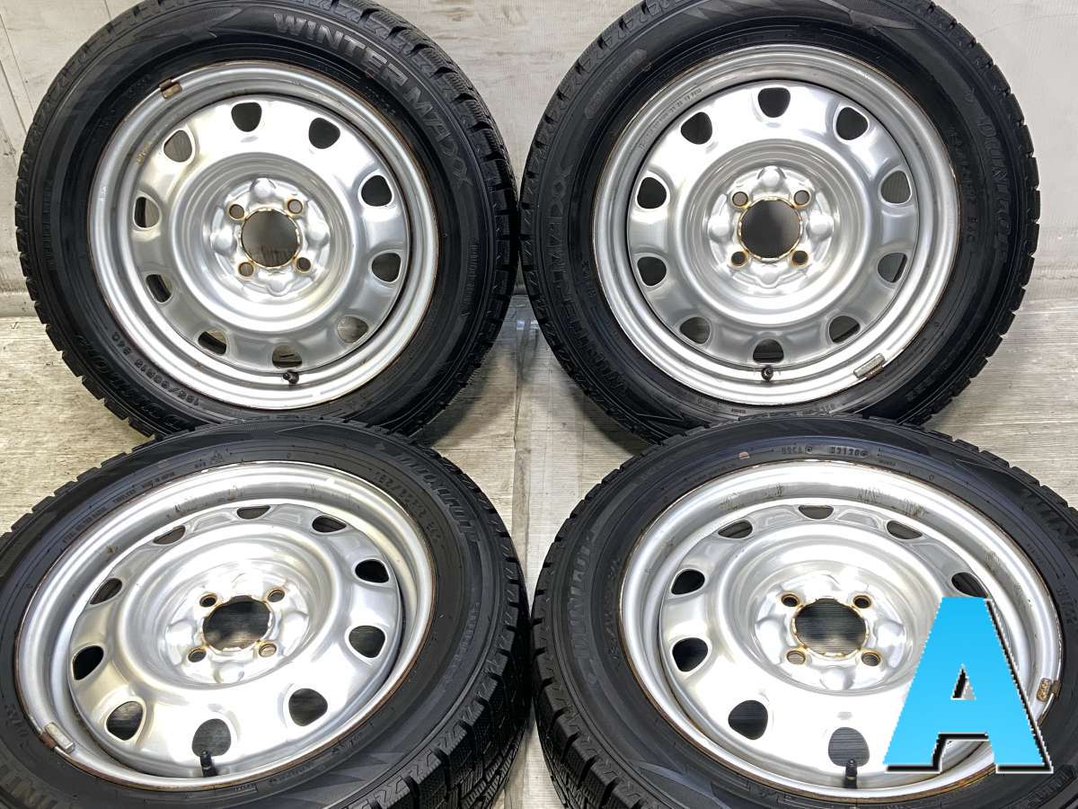 185/60R15 ダンロップ ウィンターマックス WM02 　 TOPY M60 15x5.5 100-4穴 中古タイヤ スタッドレスタイヤ ホイールセット 4本セット