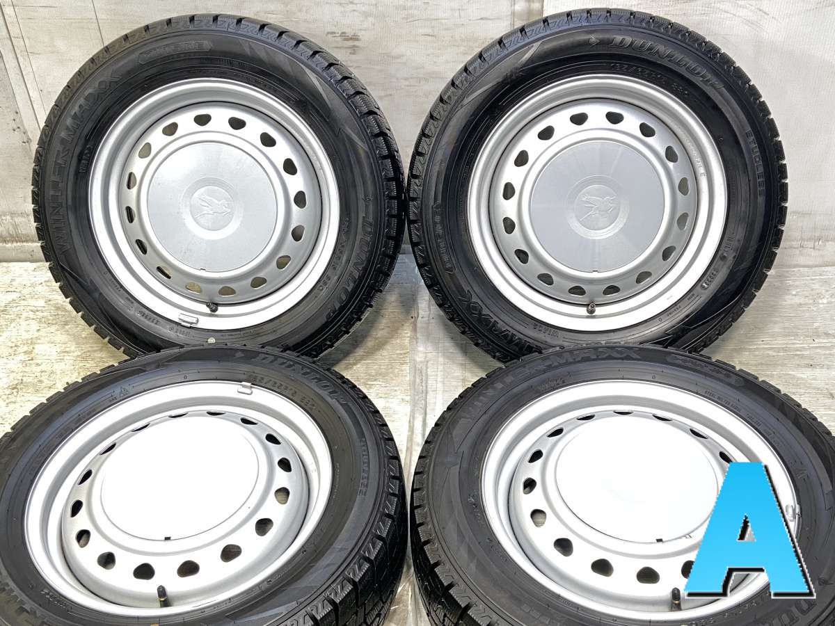 185/65R15 ダンロップ ウィンターマックス WM02 　 キャロウィン S7 15x5.5 100/114.3-4穴 中古タイヤ スタッドレスタイヤ ホイールセット 4本セット