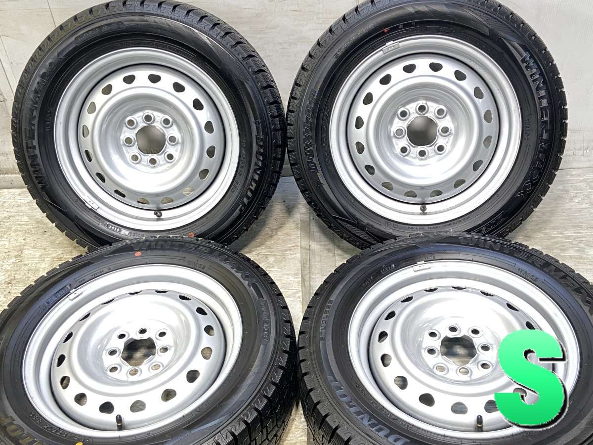 185/65R15 ダンロップ ウィンターマックス WM02 　 キャロウィン R6 15x5.5 100/114.3-4穴 中古タイヤ スタッドレスタイヤ ホイールセット 4本セット