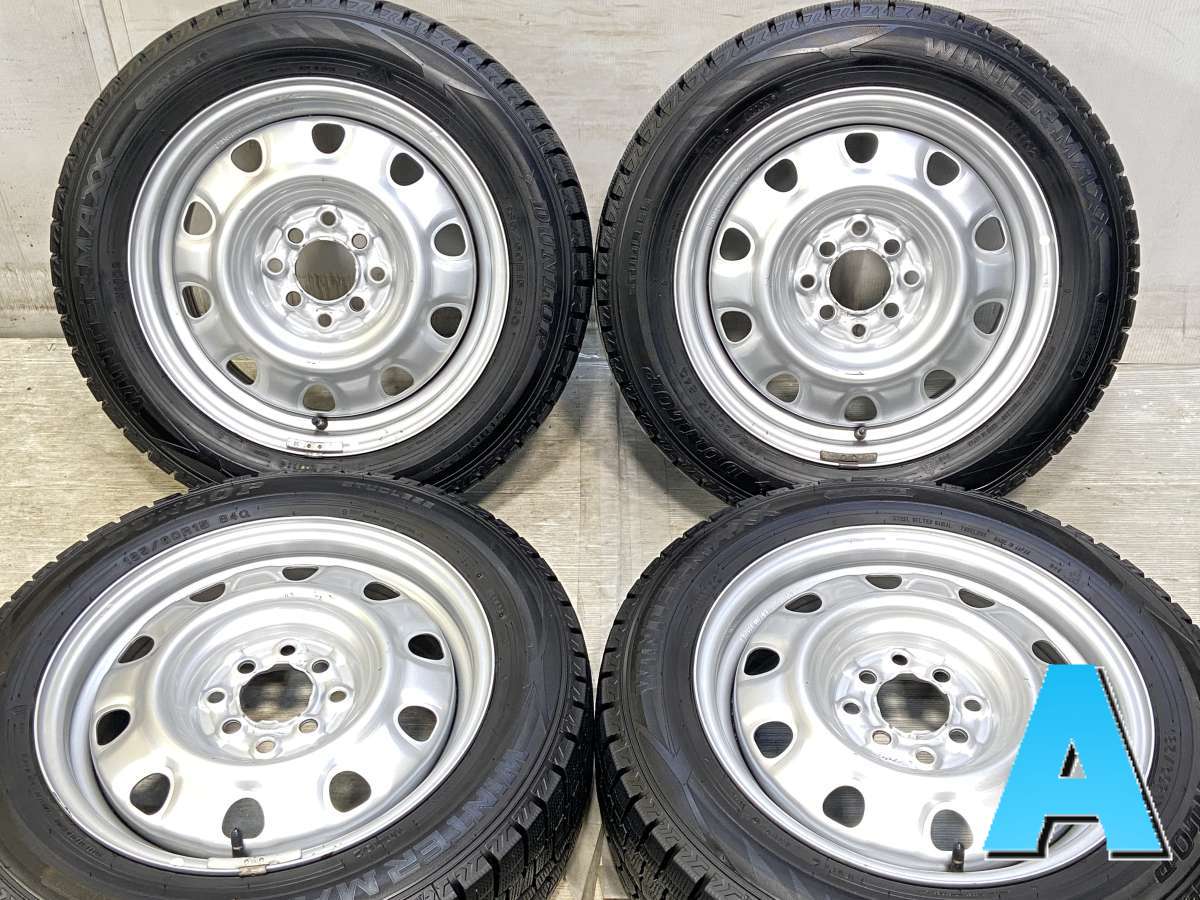 185/60R15 ダンロップ ウィンターマックス WM02 　 TOPY V10 15x6.0 100/114.3-4穴 中古タイヤ スタッドレスタイヤ ホイールセット 4本セット