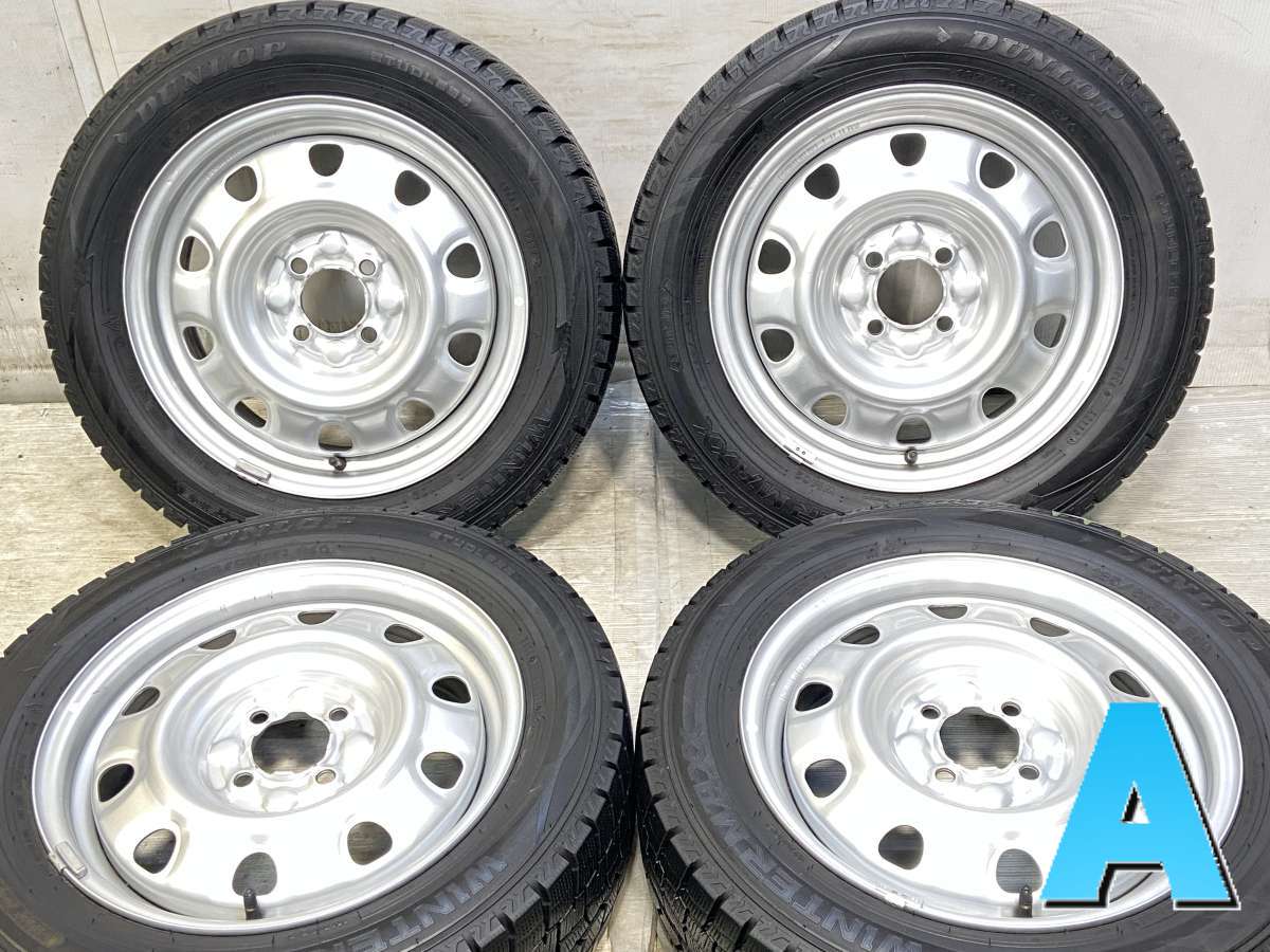 185/60R15 ダンロップ ウィンターマックス WM02 　 TOPY M60 15x5.5 100-4穴 中古タイヤ スタッドレスタイヤ ホイールセット 4本セット