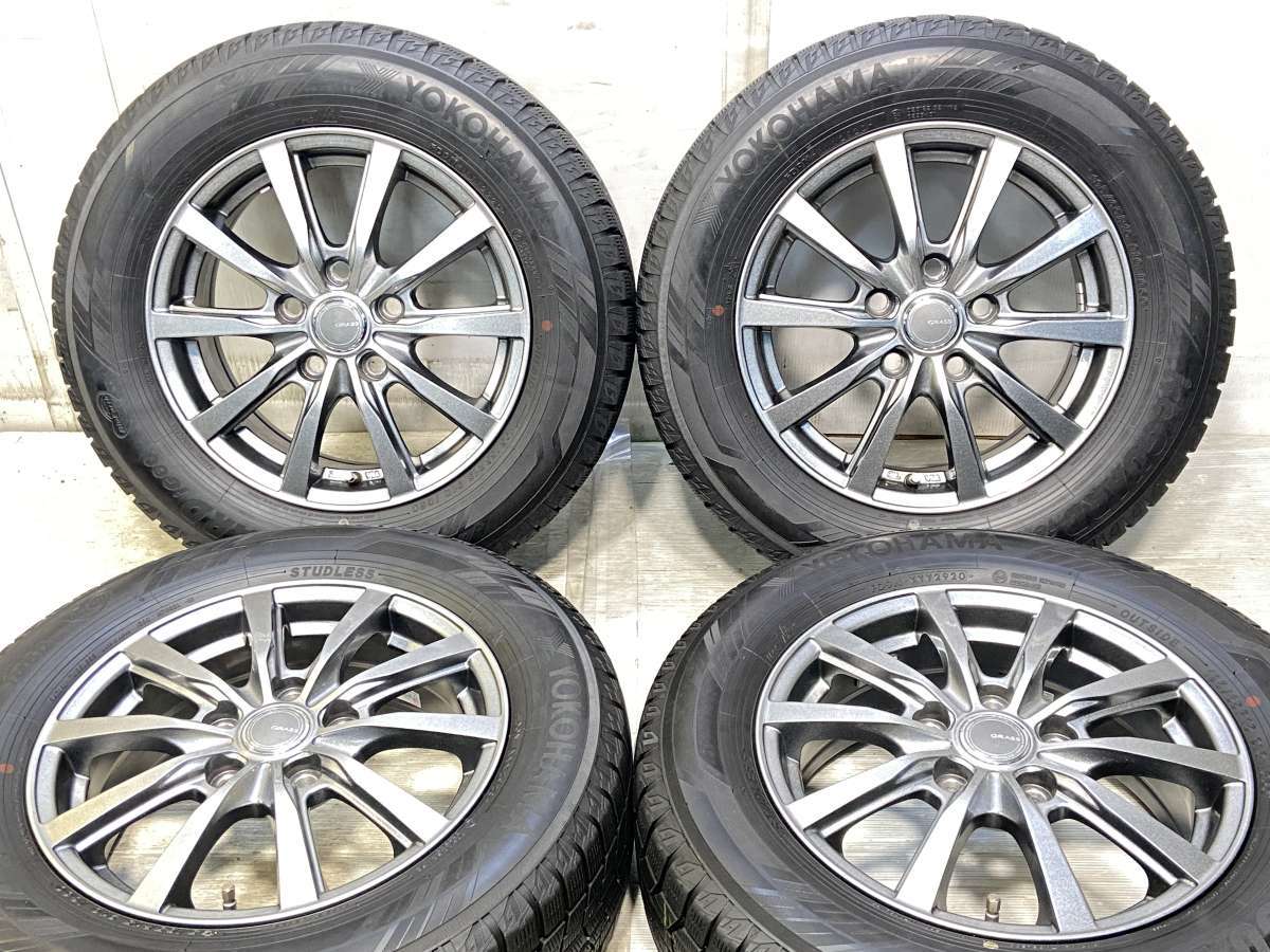 195/65R15 ヨコハマ アイスガード iG60 　 GRASS 15x6.0 53 114.3-5穴 中古タイヤ スタッドレスタイヤ ホイールセット 4本セット