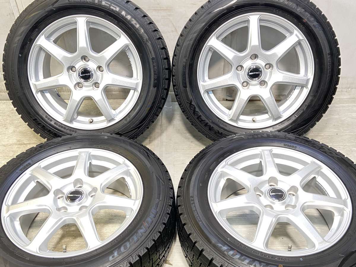 205/60R16 ダンロップ ウィンターマックス WM02 　 PRD 16x6.5 48 114.3-5穴 中古タイヤ スタッドレスタイヤ ホイールセット 4本セット