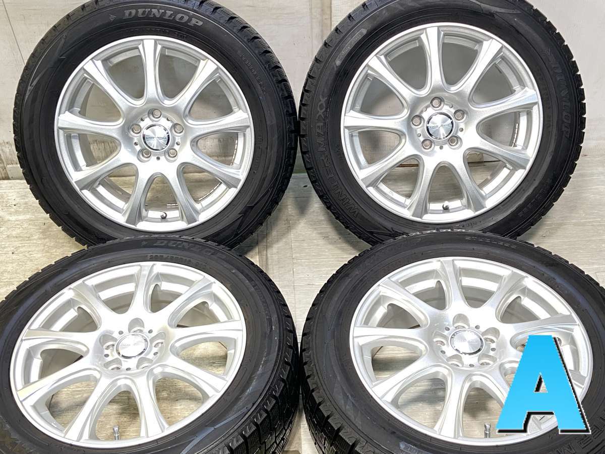 205/55R16 ダンロップ ウィンターマックス WM02 　 DUFACT 16x6.5 48 100-5穴 中古タイヤ スタッドレスタイヤ ホイールセット 4本セット