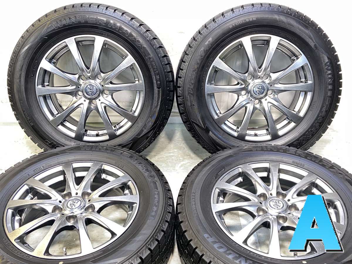 215/65R16 ダンロップ ウィンターマックス WM02 　 TRG 16x6.5 39 114.3-5穴 中古タイヤ スタッドレスタイヤ ホイールセット 4本セット