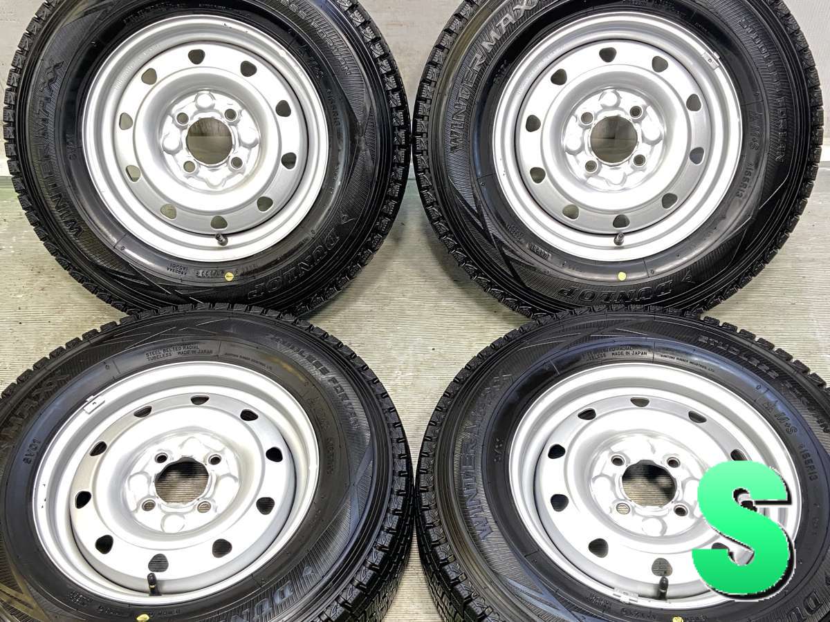 R584 中古タイヤ スタッドレス 165/70R13 バリ山 冬4本価格！DUNLOP 