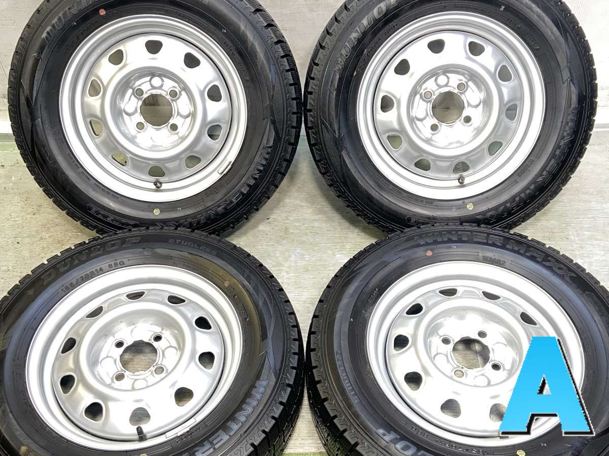 185/70R14 ダンロップ ウィンターマックス WM02 　 TOPY M47A 14x5.0 100-4穴 中古タイヤ スタッドレスタイヤ ホイールセット 4本セット